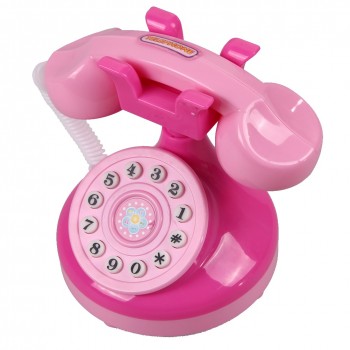Pink Phone Pretend Play Electronic Musical with Voice and Sound Toy Pink Phone Toy Educational Children Girls Emulational Gifts