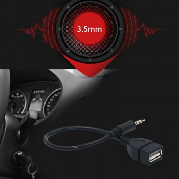 2019 New 3.5mm Male Audio AUX Jack To USB 2.0 Type A Female OTG Converter Adapter Cable