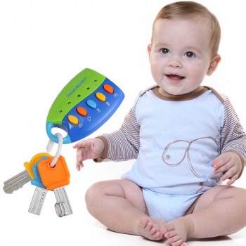 Cartoon Baby Kids Musical Smart Remote Car Key Toy Car Voices Pretend Play Toys YJS Dropship