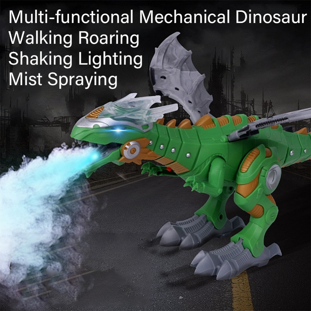 Electric Toy Large Size Walking Spray Dinosaur Robot With Light Sound Mechanical Dinosaurs Model Toys For Kids Children