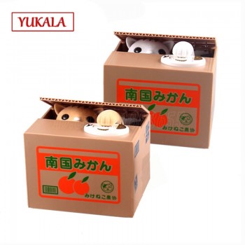 Genuine creativity lovely piggy bank money saving electronic cat piggy banks for stealing the cat toys birthday gift for kids