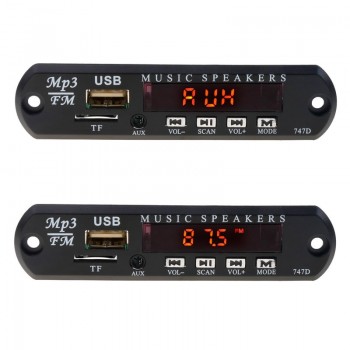 Bluetooth Car MP3 Player FM  Receiver Mp3 Decoder Board DIY Speaker Module Support 3.5 mm AUX TF Card USB FM Radio Audio Adapter