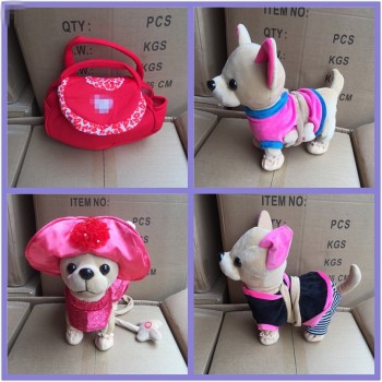 Christmas Der Chi Chi LOVE Electronic Dog Pet Singing Walking Musical Plush Pet Robot Dog Toys Interactive Toys For Kids Baby
