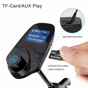 Kingslims Wireless In-Car Bluetooth FM Transmitter MP3 Radio Adapter Car Kit USB Charger Car MP3 Player High Quality