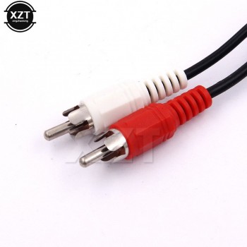 3.5mm Stereo Audio Female Jack to 2 RCA Male SocketHeadpahone Y Cable jack to two MALE coded male RCA plugs
