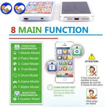 Kid Cellphone with LED Y-phone English Learning Mobile Phone Baby Early Educational Learning Toys Electronion toys for children