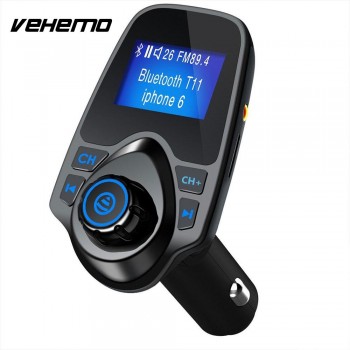 Vehemo Bluetooth Receiver Wireless Radio Adapter FM Transmitter Car FM Transmitter Music FM Adapter Automobile AUX Stereo