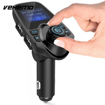 Vehemo Bluetooth Receiver Wireless Radio Adapter FM Transmitter Car FM Transmitter Music FM Adapter Automobile AUX Stereo