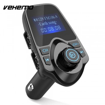 Vehemo Bluetooth Receiver Wireless Radio Adapter FM Transmitter Car FM Transmitter Music FM Adapter Automobile AUX Stereo
