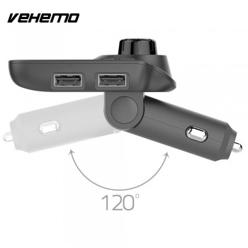 Vehemo Bluetooth Receiver Wireless Radio Adapter FM Transmitter Car FM Transmitter Music FM Adapter Automobile AUX Stereo
