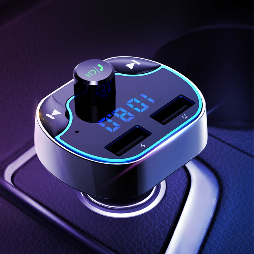 CDEN FM transmitter car MP3 player dual USB charger U disk lossless music playback Bluetooth receiver hands-free calling