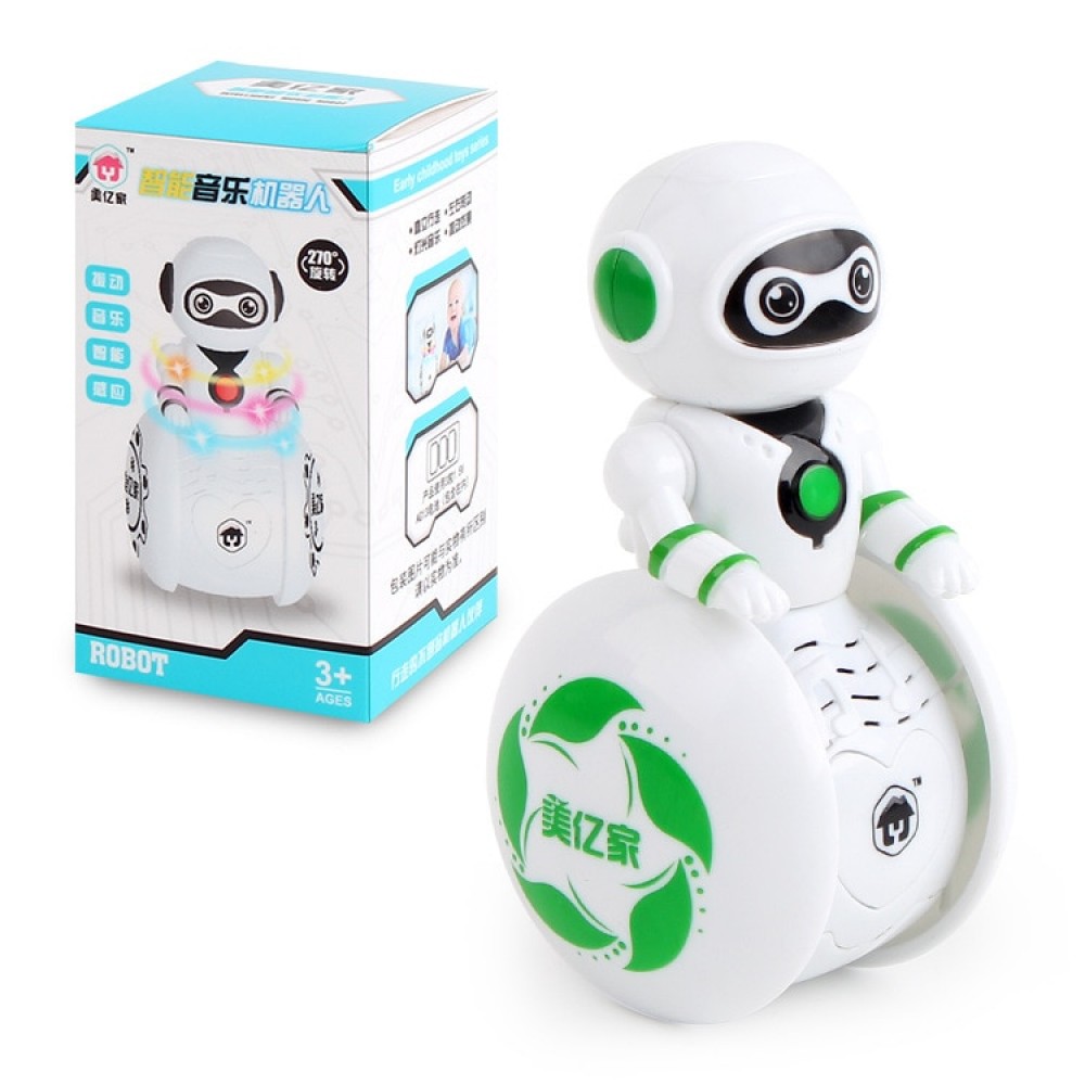 Cute Interactive Tumbler Robot Toy Smart Walking Intelligent Inducing Light Electronic Robot Toys for Children Boy Birthday Gift