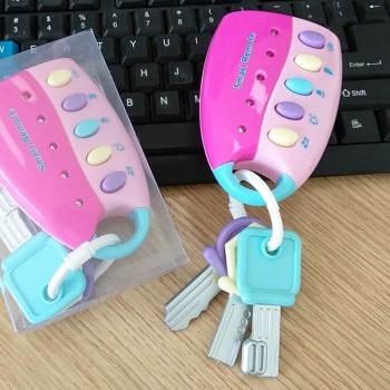 Cartoon Baby Kids Musical Smart Remote Car Key Toy Car Voices Pretend Play Toys S7JN