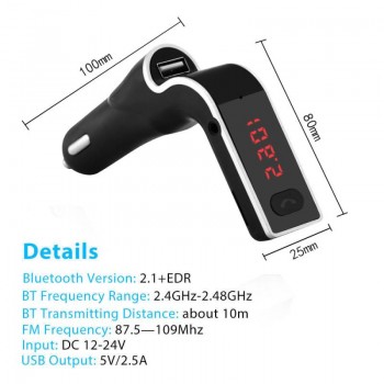 Hot Selling Car FM Transmitter Bluetooth Hands-free LCD MP3 Player Radio Adapter Kit Charger