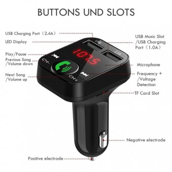 Wireless Bluetooth USB Charger Car MP3 Player 1PC Car Handsfree Wireless Bluetooth FM Transmitter LCD MP3 Player USB Charger 25