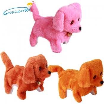 1PCS Electric Toy Soft Plush Walking Glowing Barking Dog Funny Simulation Moving Appease Baby Toys For Children 2017