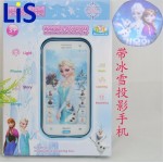 (Lis)Snow Queen Toy Phone Talking Princess Anna Elsa Phone Mobile Learning amp; Education Baby Mobilephone Electronic ChildrenToys