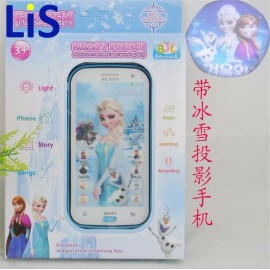 (Lis)Snow Queen Toy Phone Talking Princess Anna Elsa Phone Mobile Learning amp; Education Baby Mobilephone Electronic ChildrenToys