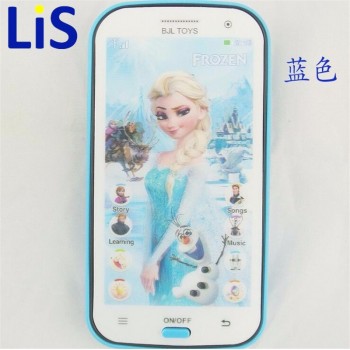 (Lis)Snow Queen Toy Phone Talking Princess Anna Elsa Phone Mobile Learning amp; Education Baby Mobilephone Electronic ChildrenToys