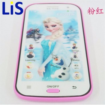 (Lis)Snow Queen Toy Phone Talking Princess Anna Elsa Phone Mobile Learning amp; Education Baby Mobilephone Electronic ChildrenToys
