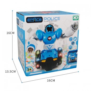 360 Rotating Electronic Dancing Robot Car Toy Boys Musical Flashing Baby Pets Interactive Electronic Walking Toys For Children