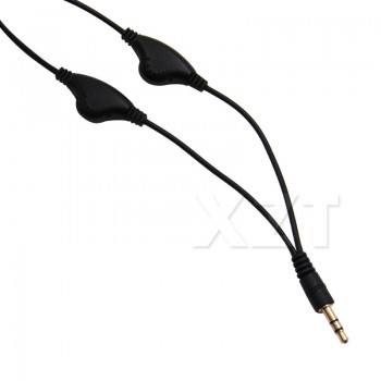 3.5mm Headphone Stereo Audio Y Splitter Cable Cord With Separate Volume Controls Z17