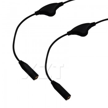 3.5mm Headphone Stereo Audio Y Splitter Cable Cord With Separate Volume Controls Z17