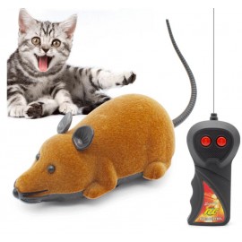 Hot Selling New Black White Funny Pet Cat Mice Toy Wireless RC Gray Rat Mice Toy Electronic Pets For Christmas Kids Toys