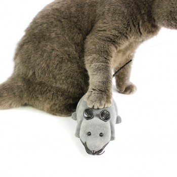 Hot Selling New Black White Funny Pet Cat Mice Toy Wireless RC Gray Rat Mice Toy Electronic Pets For Christmas Kids Toys