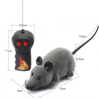 Hot Selling New Black White Funny Pet Cat Mice Toy Wireless RC Gray Rat Mice Toy Electronic Pets For Christmas Kids Toys