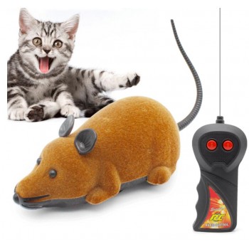Hot Selling New Black White Funny Pet Cat Mice Toy Wireless RC Gray Rat Mice Toy Electronic Pets For Christmas Kids Toys