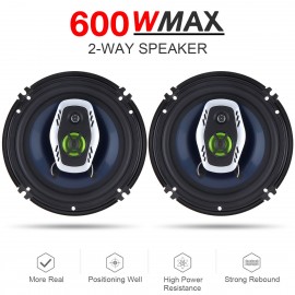 2pcs 6.5 Inch 16cm 600W 2 Way Car Coaxial Loud Speaker Auto Audio Music Stereo Full Range Frequency Hifi Loudspeakers