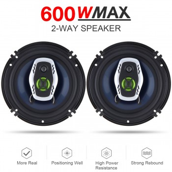 2pcs 6.5 Inch 16cm 600W 2 Way Car Coaxial Loud Speaker Auto Audio Music Stereo Full Range Frequency Hifi Loudspeakers