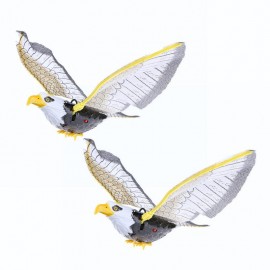 Electric Plastic Sound Wing Flying Eagle Toy Voice Spread Wings Battery Suspension Wire Eagle Toys Kid Child Gift