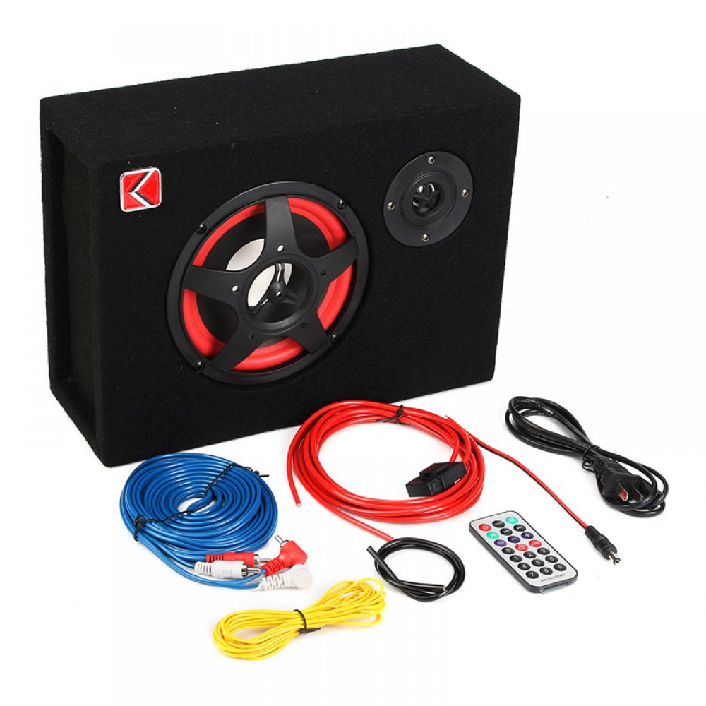 350W Under Seat Active Car Subwoofer Speaker Audio Stereo Bass Powerful 4oHm 6inch Card Car Seat Power Car 12V 24V 220V