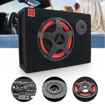 350W Under Seat Active Car Subwoofer Speaker Audio Stereo Bass Powerful 4oHm 6inch Card Car Seat Power Car 12V 24V 220V