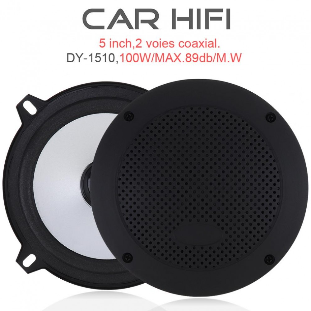 2pcs 5 Inch 100W Car HiFi Coaxial Loud Speaker 129 x 129 MM Vehicle Door Auto Audio Music Stereo Full Range Frequency Speakers