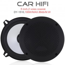 2pcs 5 Inch 100W Car HiFi Coaxial Loud Speaker 129 x 129 MM Vehicle Door Auto Audio Music Stereo Full Range Frequency Speakers