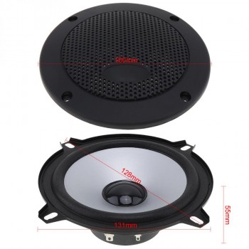 2pcs 5 Inch 100W Car HiFi Coaxial Loud Speaker 129 x 129 MM Vehicle Door Auto Audio Music Stereo Full Range Frequency Speakers