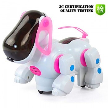 Amazing Robot Dog Lovely Music Shine Intelligent Electronic Robot Walking Dog Puppy Action Toy  Pet Kids Baby with Music Light