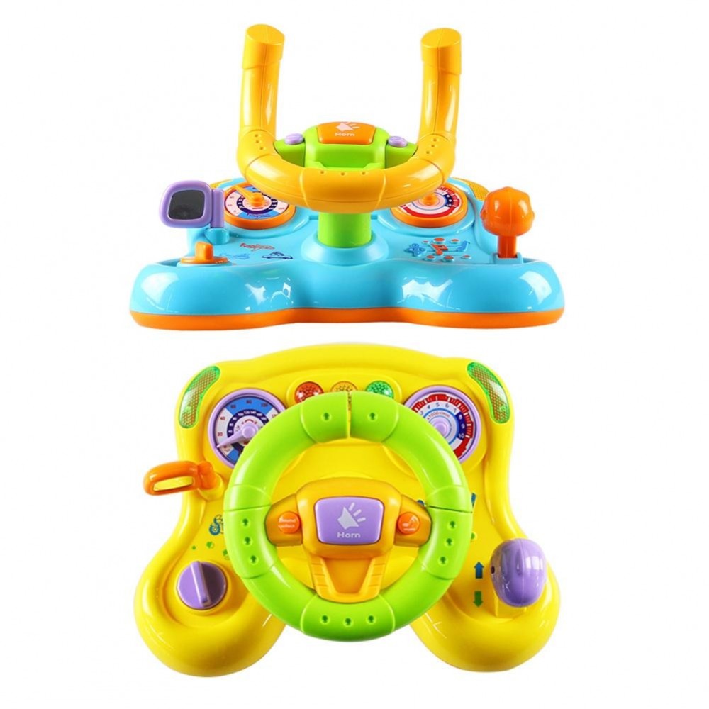 Baby Toy Driving Steering Wheel amp; Equipped With Lights, Mirror, Music,Driving Sounds Toys Childrens Early Education Toy