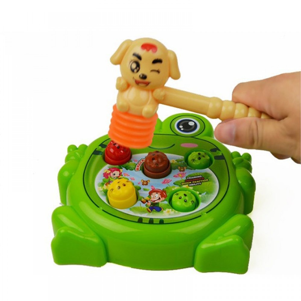 1 Pcs  Kids Electric Play Hamster Music Toys Plastic Hammer Game Family knock on Animal Head Noise Maker Educational Toys