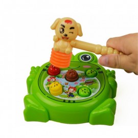 1 Pcs  Kids Electric Play Hamster Music Toys Plastic Hammer Game Family knock on Animal Head Noise Maker Educational Toys