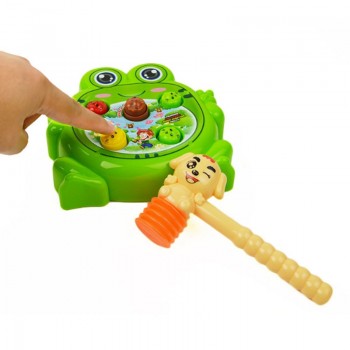1 Pcs  Kids Electric Play Hamster Music Toys Plastic Hammer Game Family knock on Animal Head Noise Maker Educational Toys