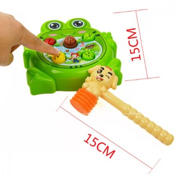 1 Pcs  Kids Electric Play Hamster Music Toys Plastic Hammer Game Family knock on Animal Head Noise Maker Educational Toys