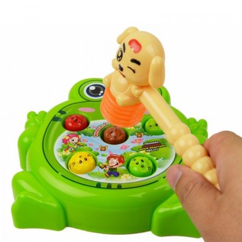 1 Pcs  Kids Electric Play Hamster Music Toys Plastic Hammer Game Family knock on Animal Head Noise Maker Educational Toys