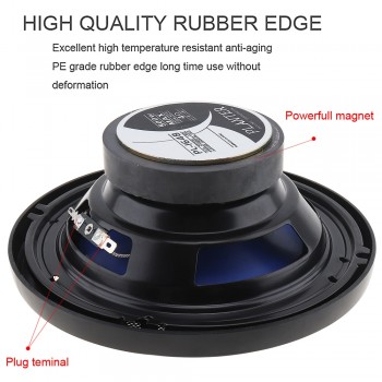 PL-1648  2pcs 6.5 Inch 500W Car HiFi Coaxial Speaker Vehicle Door Auto Audio Music Stereo Full Range Frequency Speakers for Cars