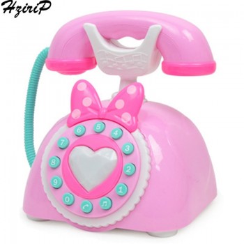 HziriP Baby Antique Landline Toys Sound Light Early Cartoon Simulation Retro  Children Light Music Toy Early Education Puzzle