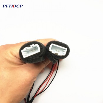 For KIA K2 2017 speakers tweeter car-styling Audio trumpet head speaker ABS material triangle speakers tweeter with wire