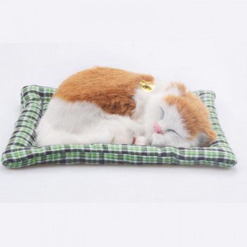 Simulation animal cat bed dog pet birthday gift Simulation toys for Children sleepping cat dog electronic pet